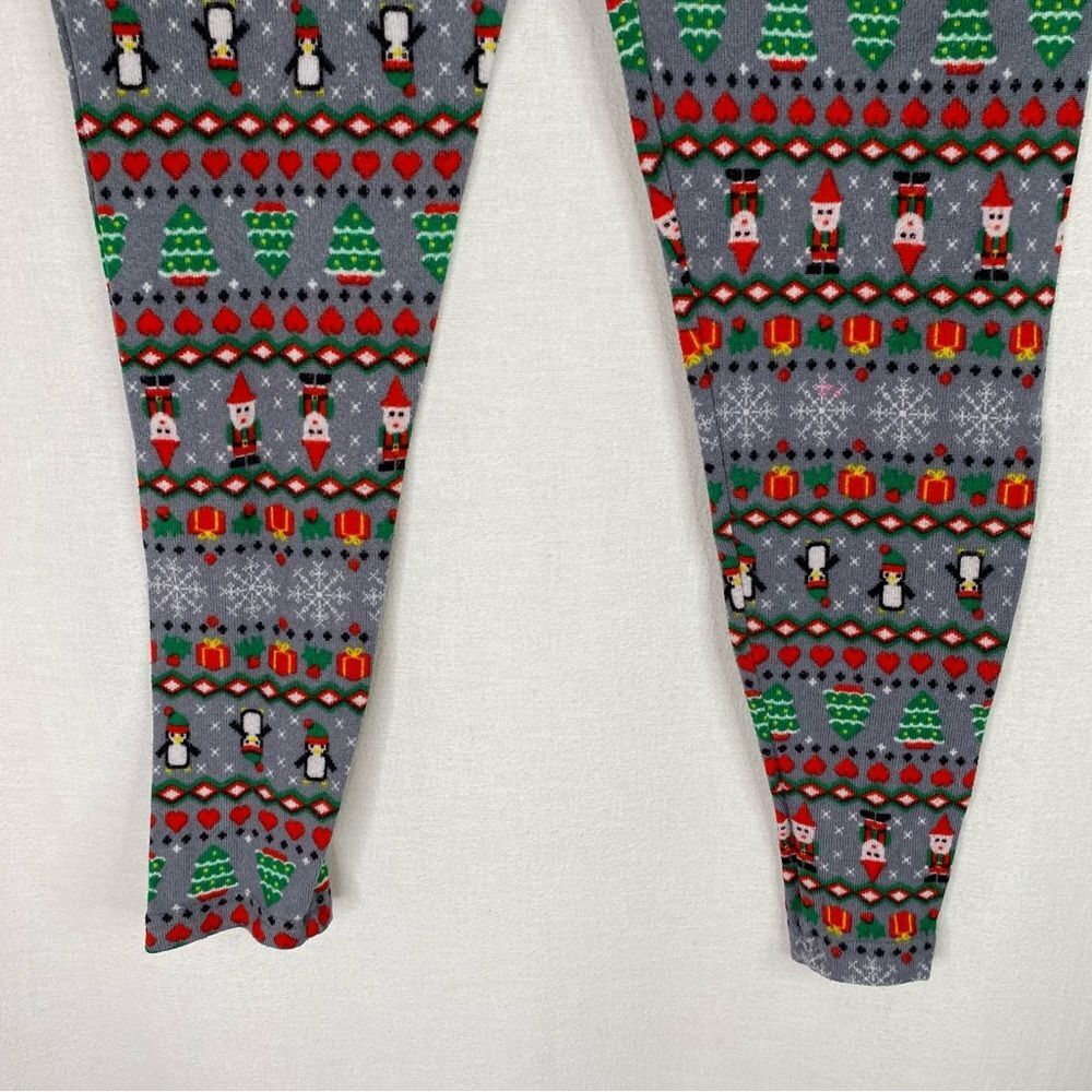 Christmas Leggings Juniors Fleece Presents Snowflakes Penguin Tree L 11-13 - Picture 4 of 10